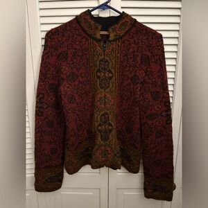 Vintage Style Red and black Patterned Jacket